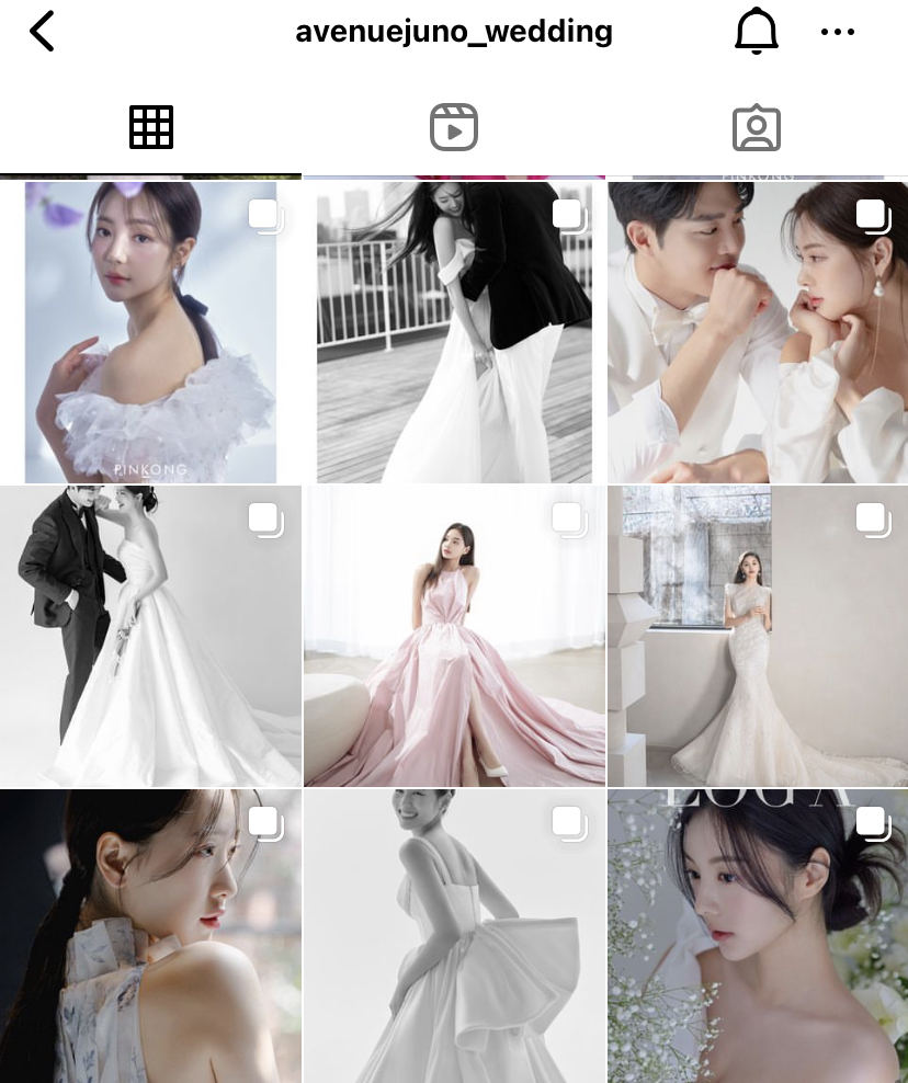 Yuriが決めたヘアメイクinstagram＠avenuejuno_weddingのアカウント